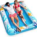 Inflatable Tanning Pool Lounger Float - Jasonwell 4 in 1 Sun Tan Tub Sunbathing Pool Lounge Raft Floatie Toys Water Filled Tanning Bed Mat Pad for Adult Blow Up Kiddie Pool Kids Ball Pit