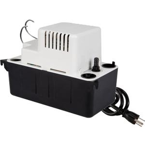 Little Giant VCMA-15ULS 115 Volt, 65 GPH, 1/50 HP Automatic Condensate Removal Pump for HVAC/Refrigeration Systems/Dehumidifiers with Overflow Detection Switch and 6-Foot Cord, White/Black, 554405,