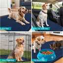 OLANLY Dog Door Mat for Muddy Paws 32x20, Absorbs Moisture and Dirt, Absorbent Non-Slip Washable Doormat, Quick Dry Chenille Mud Mat for Dogs, Entry Indoor Entryway Carpet for Inside Floor, Dark Blue