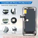 for iPhone 11 Pro Max Screen Replacement Kit 6.5 inch Full HD LCD Display 3D Touch Digitizer Assembly(Model A2161, A2218, A2220) with Repair Tools Screen Tempered Protector