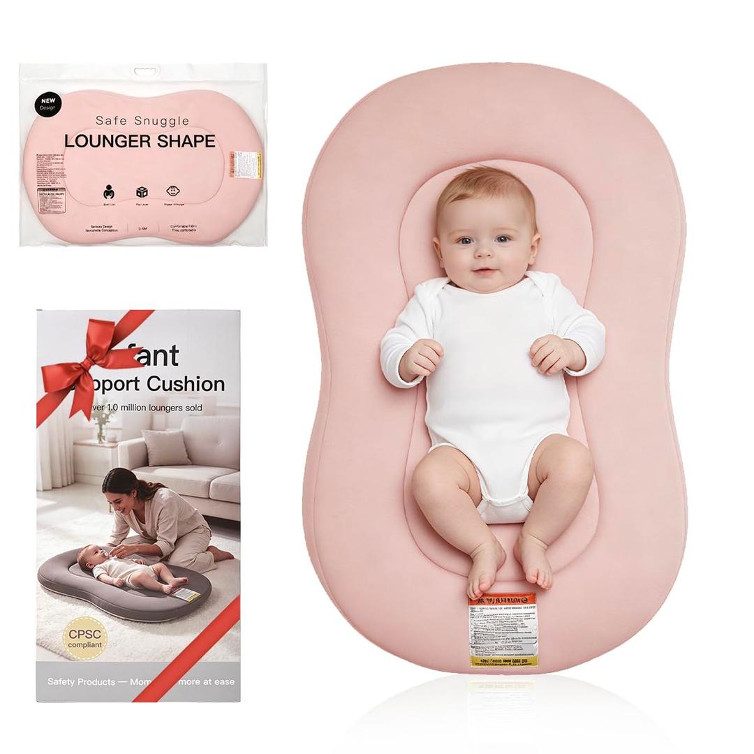 Baby Lounger Curve for Newborn 0-12 Months, Infant Snuggle Lounger Support