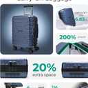 BAGSMART Carry On Luggage 22x14x9 Airline Approved with Spinner Wheels,Lightweight 20 Inch Luggage with TSA Lock,Expandable Hard Shell Carry On Suitcases for Men Women,Dark Blue