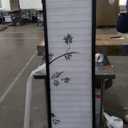 Roundhill Bamboo Print 4-Panel Framed Room Screen/Divider, black