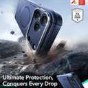 ESR for iPhone 17 Pro Phone Case with Stand, 23ft Military-Grade Drop Protection with Camera Control, Shock-Absorbing Rugged Cover, Compatible with MagSafe Accessories, Cyber Series, Blue