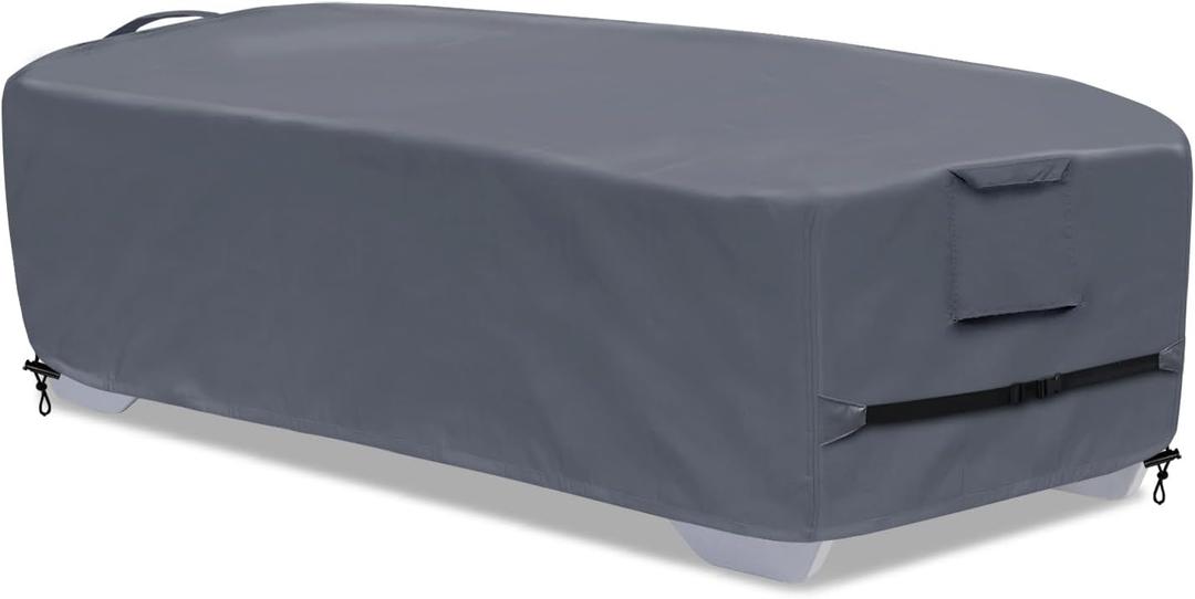 Stackable Chaise Lounge Covers for 2-3 Stackable Patio Lounge Chair, 600D Weather-Resistant Polyester Fabric, Outdoor Furniture Storage Cover for Stackable Lounge Chair - 80"L x 30"W x 20"H, Gray