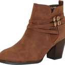 TRENDSUP Collection Women Fashion Booties (7.5, Brown)