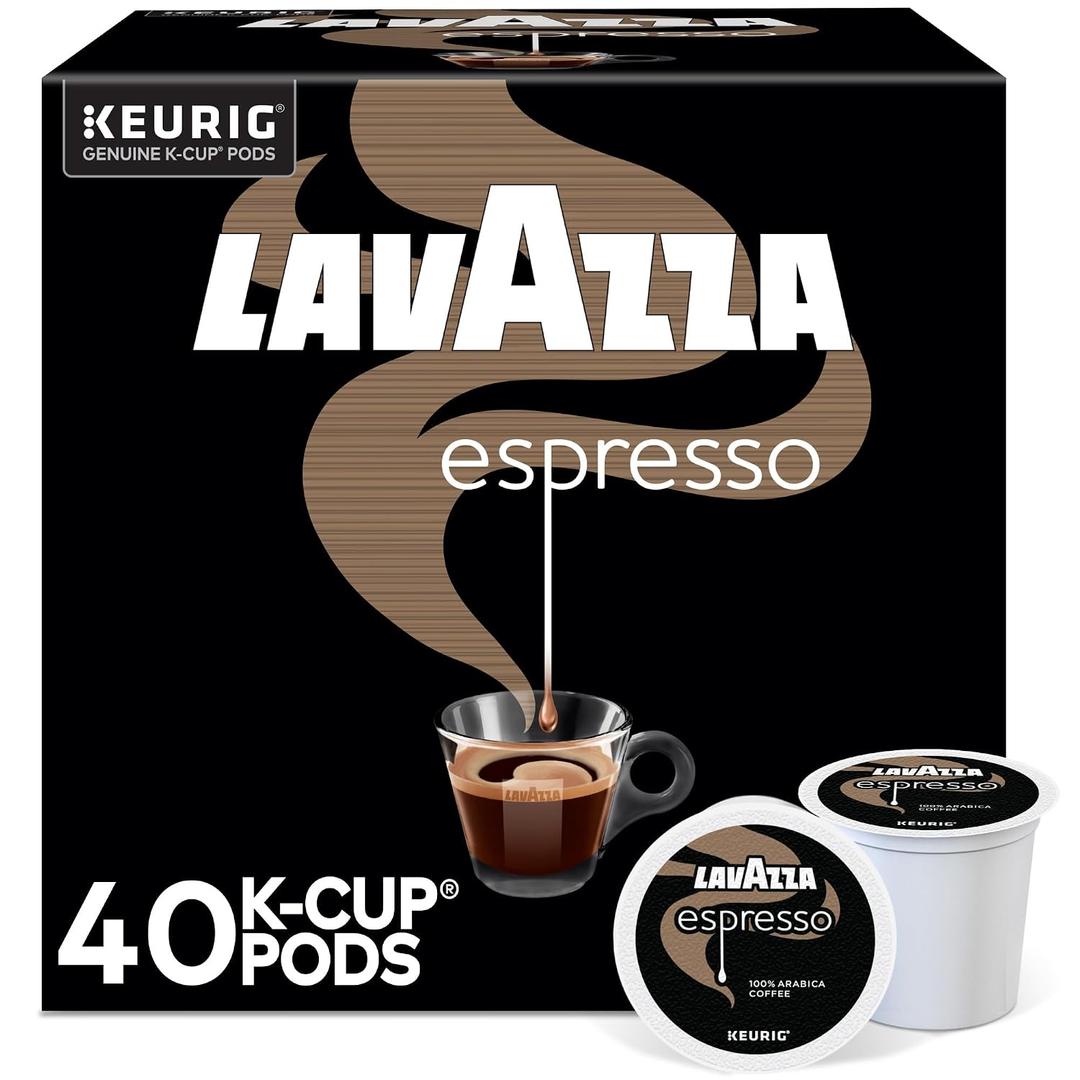 Lavazza Espresso, Single-Serve Keurig K-Cup Pods, Medium Roast Coffee, 40-Count Box (EXP 05/28/26)
