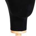 Mannequin Head for Wigs with Detachable Strong Wood Base, Canvas Wig Tripod Stand with Head, Wooden Mannequin Head for Hats, Canvas Head Holder for Hair Display (Black)