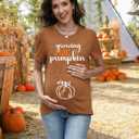 Maternity Shirts for Halloween Thanksgiving Pregnancy Clothes Funny Skeleton Pumpkin Pregnant Announcement Tshirt (Gray, S)