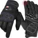 KEMIMOTO Dirt Bike Motorcycle Gloves for Men Women, Touchscreen with Silicone Protective for Outdoor Sports On-Road Off-Road Gloves Motorcross Motorbike Mountain Bicycle Racing ATV UTV