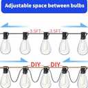 luckystyle 120FT LED Outdoor String Lights with 30+2 Edison Shatterproof Waterproof Bulbs, 2700K Commercial Grade Patio Lights, Heavy Duty Outside Hanging Outdoor Lights for Garden Porch Deck Decor