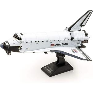 Fascinations Metal Earth Space Shuttle Atlantis Color Version 3D Metal Model Kit