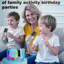 Mini Karaoke Machine Speaker for Kids Adults, Portable Bluetooth with 2 Wireless Microphones, Children's Day Birthday Gift Ideas for Toys for Teens Boys and Girls Aged 4, 5, 6, 7, 8, 9, 10, 11, 12+