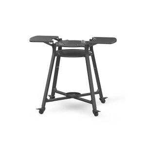 Solo Stove Portable Pi Stand | Outdoor Stand for Pi Pizza Oven on Wheels, With Shelf & Gas Tank Storage, Split Table Top, Powder-Coated Stainless Steel, Dimensions (LxW): 47.3 x 38.1 in, 45 lbs, Black