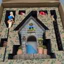 Fairy Garden Kit – 11-Piece Fairy House Set - 7.1" High Fairy House for Outside with Open Door & Solar Light, Fairy & Dog Figurines, Mushrooms & Miniature Accessories – Outdoor Decor Gift