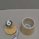 DBKMPZ Small Table Lamp,Bedside Table Lamp,Vintage Lamp,Wooden Bedside Lamp Simple Bedroom Lamp Linen Shade Mini Desk Lamp Night Light Nightstand Lamp for Bedroom,Living Room,Kids Room