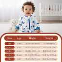 Baby Sleep Suit 1.0TOG Long Sleeve Wearable Blanket with Legs, Soft Sleeping Bag with Feet (Newborn to 24 Months)