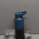 RUBYFLASK 40oz Insulated Water Bottle with Straw, Stainless Steel Metal Vacuum Water Flask, Large Thermal Water bottle with Leakproof 3 Lids for Travel, Camping, Gym Sports Indigo Black