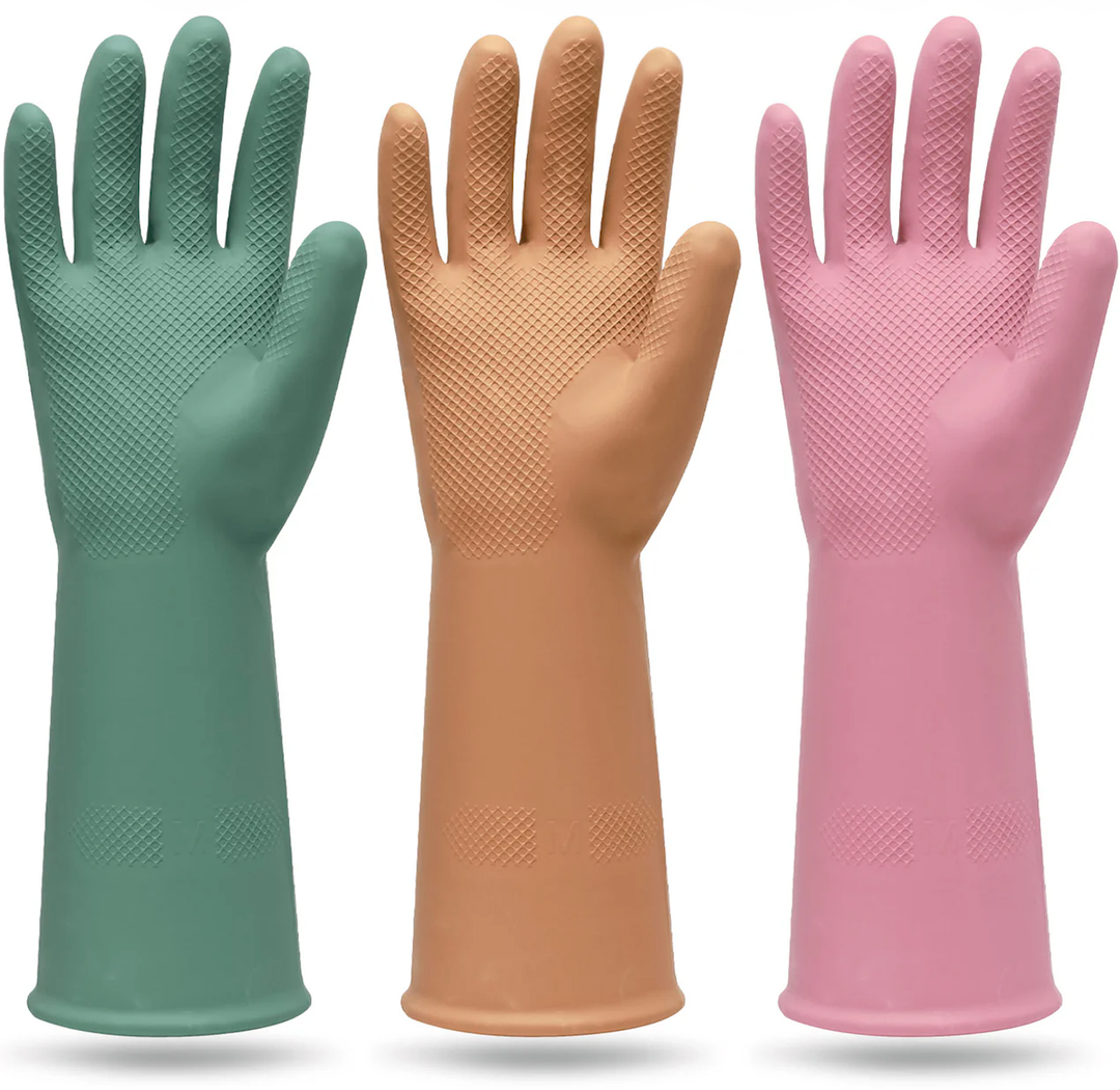 Mamison, 3 Pack Reusable Cleaning Gloves, Size M