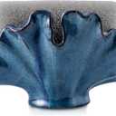 Uiddo Ceramic Sponge Holder,Sponge Holder for Kitchen Sink,Compact Sink Caddy Organizer-Scouring Pad and Dish Sponge Holders,Farmhouse Kitchens Decor Cute Kitchen Gadgets Accessories(Blue)