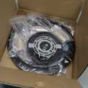 Industrial Semi Flush Mount Ceiling Light Fixture 3-Light Matte Black and Gold Chandelier E26 Farmhouse Ceiling Lamp for Entryway Hallway Bedroom Passway Balcony