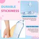 2 x Double Sided Sticky Bra Inserts, Reusable Adhesive Push up Sticky Bra Pads for Women Bikini Swimsuit Strapless Bras (Skin Tone)