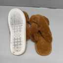 Women's Fuzzy Cross Band Slippers Indoor Outdoor Soft Open Toe House Slippers 7-8