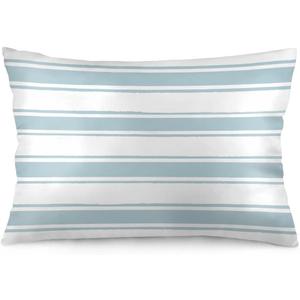 Blue and White Striped Large Pillowcases 20x40 Inch White Blue Stripes Pattern Printed Pillow Case Soft Lumbar Throw Pillow Covers for Bed Sofa Couch Rectangle Oblong