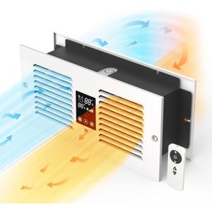 Room to Room Fan with Remote Control, 300CFM Through Wall Vent Fan with Temperature Control, 5-Speed Circulating Ventilation, for Kitchen, Laundry, Hardwired, RTR300-CV