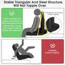 Stadium Seats Cushion for Bleachers with Strong Back Support, Folding Bleacher Seat with 20In Wide Cushion, 4LBS Lightweight, 6 Reclining Positions, Multifunctional Floor Chair for Indoor or Outdoor