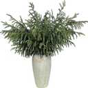 YXZZWL 4 Pcs Christmas Norfolk Pine Branches, 36 Inch Real Touch Artificial Norfolk Pine Branch Faux Cedar Pine Stem Fake Greenery Picks for Vase DIY Garland Wreath Home Garden Decoration