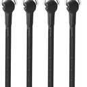 Adjustable Silicone Rubber Bungee Cords with Hooks 48 inch, Heavy Duty 4 Piece Set Package, Flexible and Stretchy