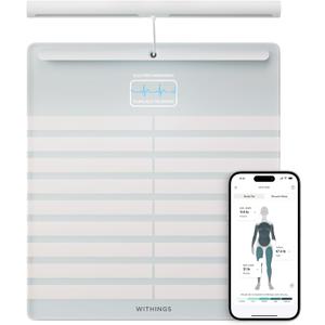 WITHINGS Body Scan - Smart Scale with Segmental Body Composition Analysis, Weighing Scales Body Weight & Vascular Age, Visceral Fat, Heart Rate, iOS/Android