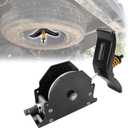 Trailer Winch Spare Tire Mount Hoist Adjustable Spare Tire Holder with Offset Cable Secure Towing Easy Lift Winch Kit Compatible with RVs Trailers Trucks Motorhomes LC159056 159056