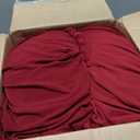 6 Pack Burgundy Round Tablecloth, Fitted Table Cloths for 6 foot Round Tables, 132 Inch Round Red Tablecloth Table Skirt for Wedding Birthday Photo Themed Party Banquet Holidays Red Party Decorations