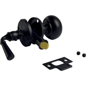 QCAA Solid Brass Storm Door Latch, Matte Black, Made in Taiwan, 1 Pack
