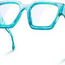 livho Oversized 99% Blue Light Glasses for Woman - Rectangle Fashion Glasses for Computer, Chic Preppy Frame - Anti Eyestrain