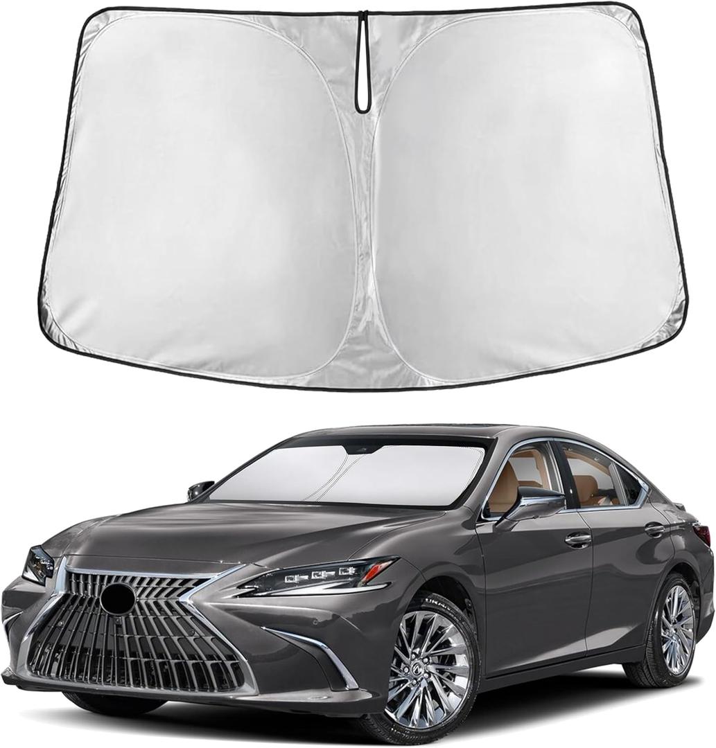 EcoNour Windshield Sunshade Compatible for Lexus ES 2019-2023 2024 2025 | Sun Visor for Front Windshield & Window Sun Shade Cover, UV Heat Blocker & Protector, Car Accessories