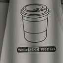 100 Pack 12 oz Disposable Coffee Cups with Lids and Insulated Sleeves, Leak-free Paper and Sturdy Thick Paper Hot to Go Coffee Cups with Lids for Cold/Hot Beverage (White)