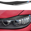 1PCS Headlights Eyebrows Car Eyelids Stickers Carbon Fiber Trim Cover fits for BMW Accessories - ONLY for E90 2009-2012