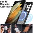 ZIYE Magnetic Case for Samsung Galaxy S21 Ultra 6.8 Inch [Compatible with MagSafe] Hard PC and Soft TPU Case with Cherry Blossom Pink Floral Anti-Scratch Shockproof Protection Phone Cover for Women