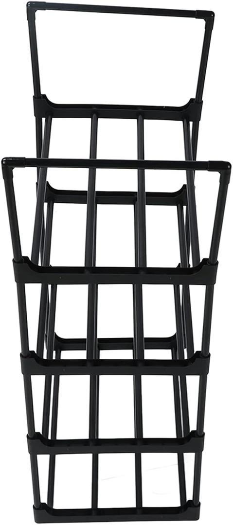 Marhynchus Sturdy Shoe Rack Multilayer Large Capacity Shoe Shelf for Entryway Closet, Holds 12 Pairs, Iron Plastic Material (1 Column 3 Layers) (1 Column 4 Layers)