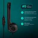 Sennheiser PC 8 USB - Stereo USB Headset for PC and MAC with In-line Volume and Mute Control - Black