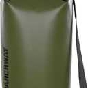 MARCHWAY Floating Waterproof Dry Bag Backpack 5L/ 10L/ 20L/ 30L/ 40L, Roll Top Sack Keeps Gear Dry for Kayaking, Rafting, Boating, Swimming, Camping, Hiking, Beach, Fishing (Army Green, 5L)