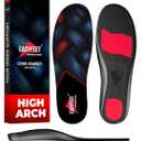 Arch Support Insoles for Men Women - High Arch Shoe Inserts for Standing All Day - Plantar Fasciitis Relief Orthotic Insole for Flat Feet - Work Running Hiking, Medium 