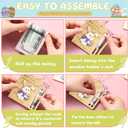 8Pcs Easter Money Holders for Cash Gift, Easter Wooden Money Holders Card Bunnies Ornaments for Holiday Tree Ornaments Table Centerpiece Decorations