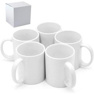 Sublimation Mugs, Cups 11oz Sublimation Ceramic Blank Coffee Mugs,White Cups, Sulimation Blanks, Blank White Mugs-36 pack bulk bundle (36pc white mug single box)