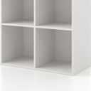 Homes: Inside + Out Apexa 4-Cube Storage Organizer Shelves, Stackable Wood Bookcase Fits Cubby Bins for Organization, Dorm Teen Room Decor & Home Office, White