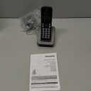 Panasonic Cordless Phone 2 Handsets System Expandable with Amber Backlit Display  KX-TGC352B (Black)