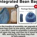 LPMOERA Bean Bag Chair Memory Foam Bean Bag Chairs for Kids/Teens with Filling Round Kids Bean Bag Chair for Living Room Bedroom College Dorm Reading Chair (Black)